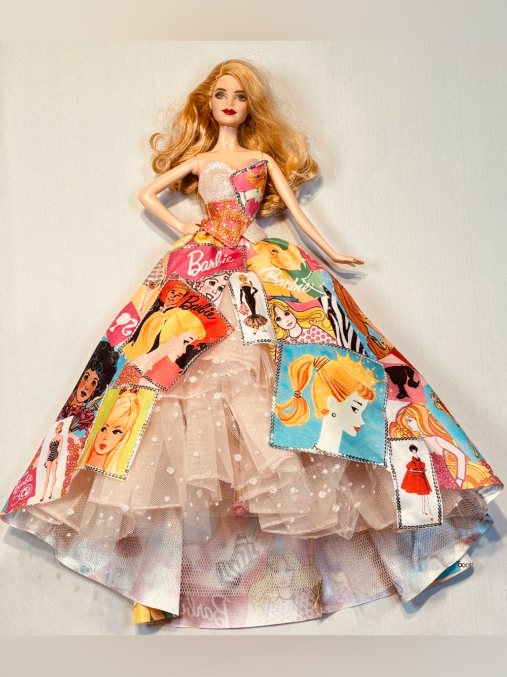 model muse Barbie wearing a Barbie 50th Anniversary Generation of Dreams Dress